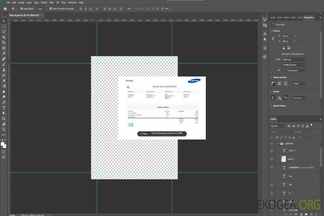 Facture Samsung aux États , Unis template Facture Samsung aux États , Unis template
